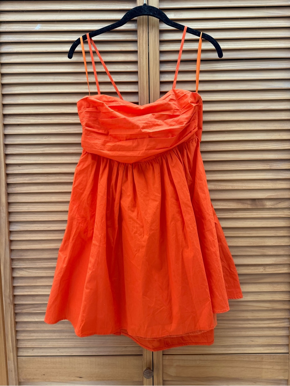 NWT In the beginning Orange Spaghetti-Strap Dress size large